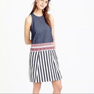 J. Crew Black and Red Sheath Mini Dress Halter Neckline